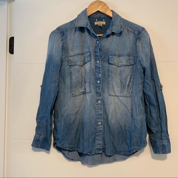 Calvin Klein | Denim Button Up Shirt - Picture 1 of 15